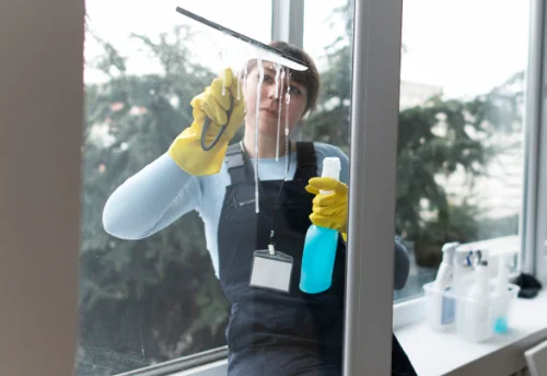 Nettoyage de vitres intérieures et extérieures au Mas-d'Artige